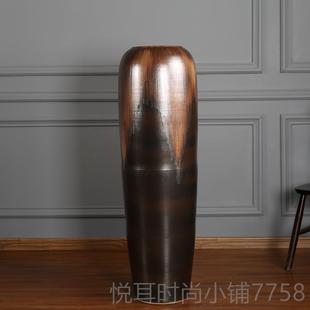 家饰 新款 品复古陶花瓶摆瓷件欧式 美式 客厅居干花插花家用电视柜装