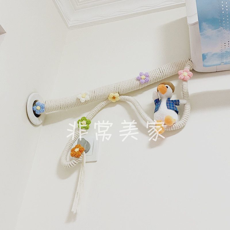创意暖气下水燃气管道电线遮丑装饰麻绳空调管道遮挡美化包裹料