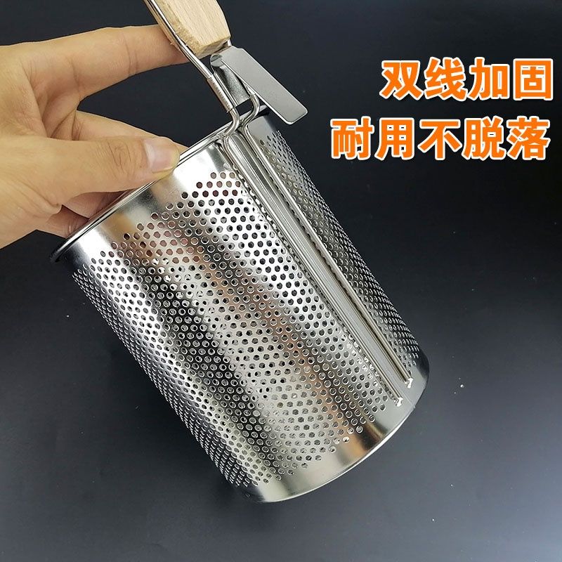 商用不锈钢粉篱麻辣烫烫菜篓米线煮面滤网油炸食材大号沥水漏勺