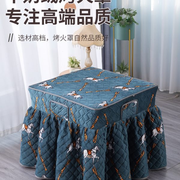 布火桌子加绒正方形架罩罩子加厚电炉家用罩套冬季的烤罩烤火新款