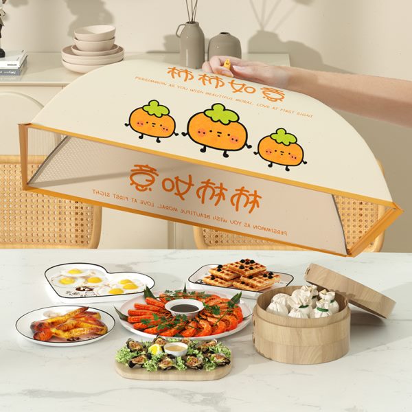 盖长方形饭菜罩物食子菜大号餐桌罩新款可折叠家用剩菜防苍蝇罩