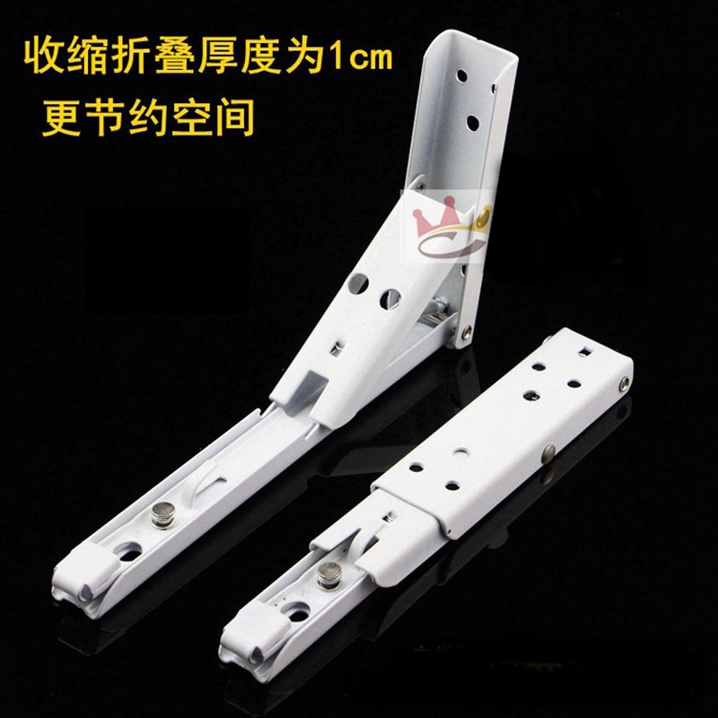 弹簧折叠支架 加厚活动三角搁板架墙上承重置物架 支撑架隔板托架