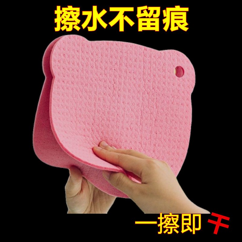10片木浆棉抹布厨房专用抹布吸水不掉毛吸油擦完布不沾油易懒人抹