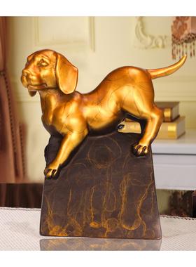 厂家狗年生肖礼品黄铜摆件办公室摆放铜工艺品摆件收藏工艺品