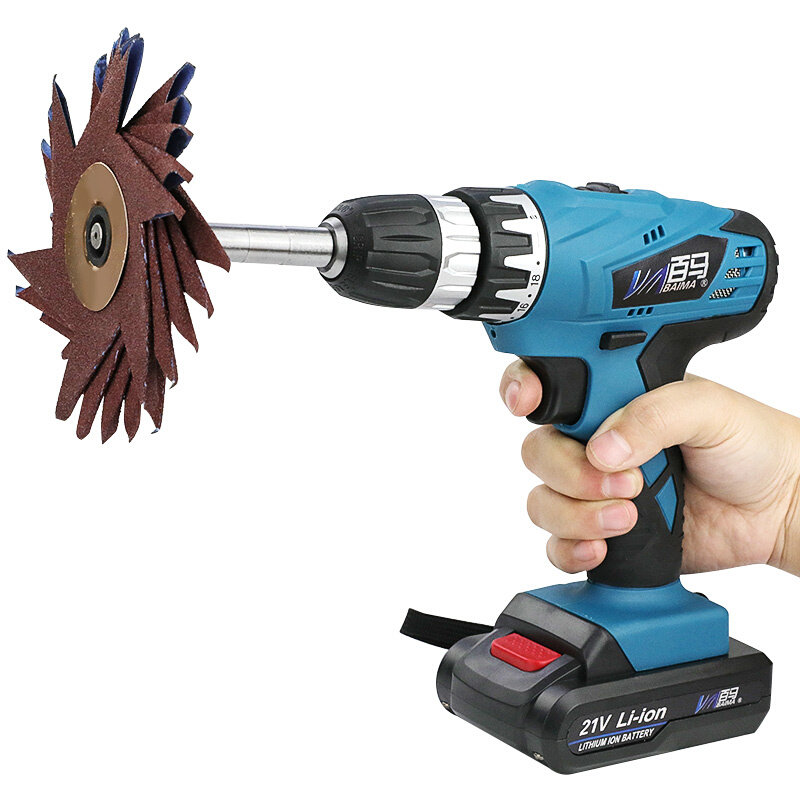 bs-21电动八角砂机21v充电异形打磨机砂布轮木工刷凹槽线条抛光