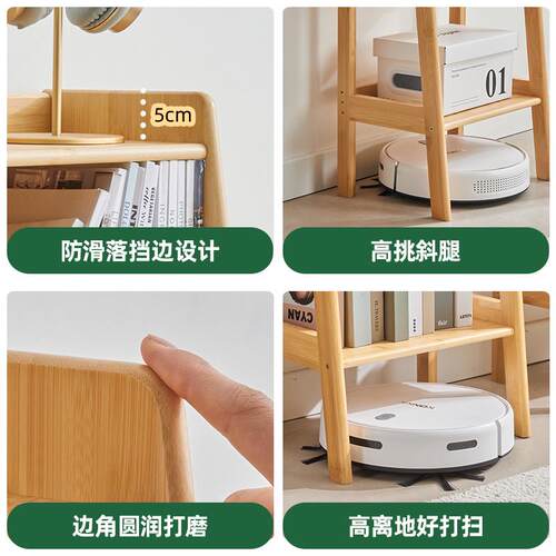 小户型电视边柜客厅多层简易家用书柜书架展示儿童置物架架子落地