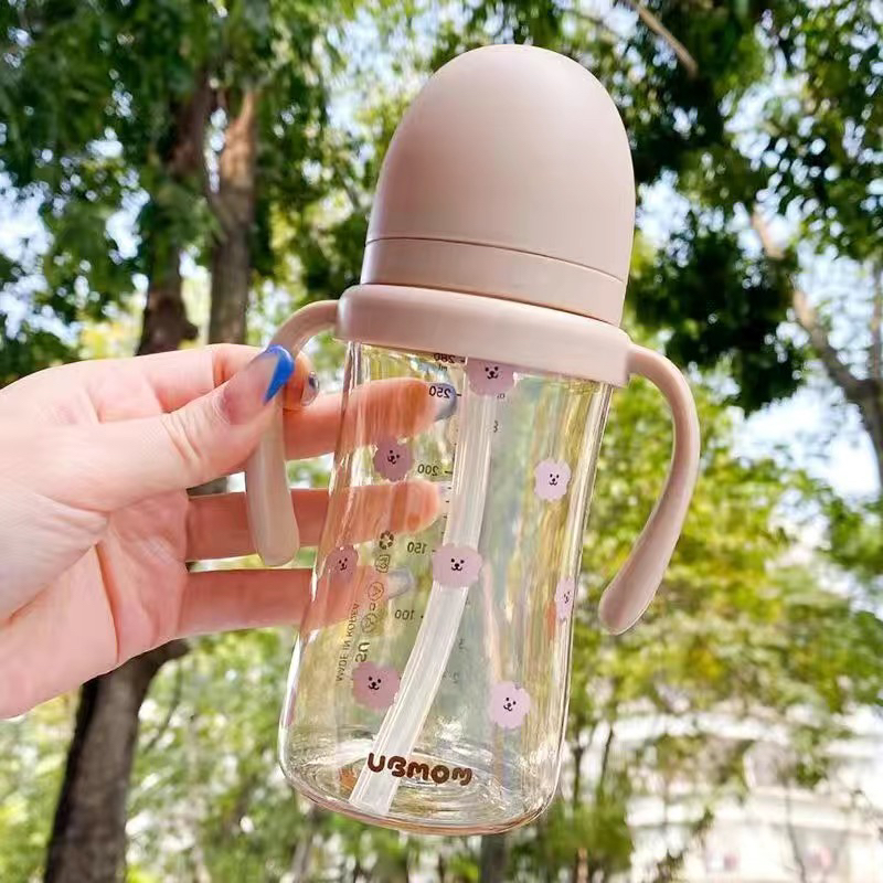 韩国ubmom吸管杯学饮杯6个月以上婴儿防呛吸管奶瓶儿童喝