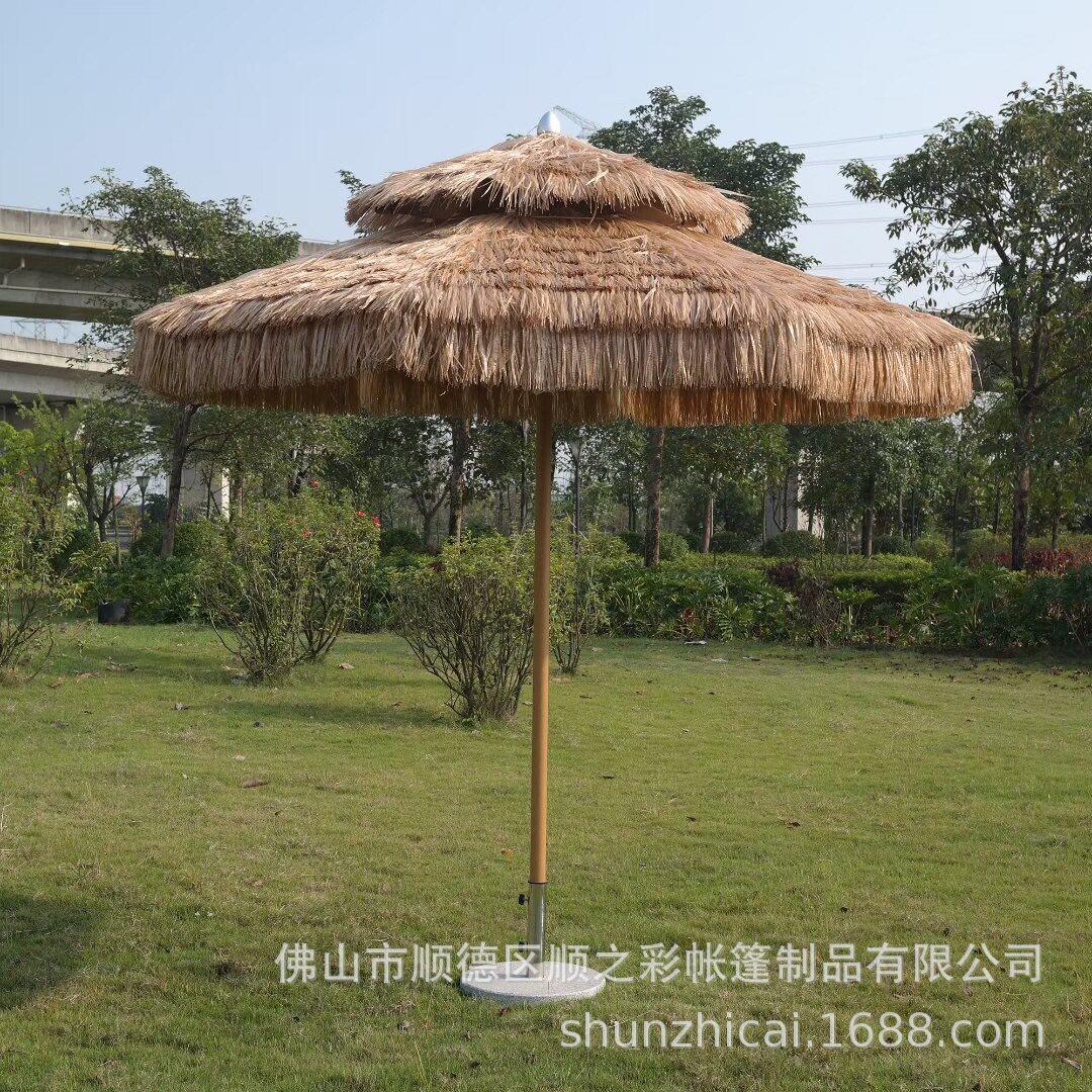 稻草伞庭院花园农家乐民宿景区网红沙滩户外遮阳伞图片