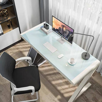 加厚书桌钢化玻璃电脑桌简约现代台式家用办公桌简易学习书桌写字