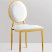 酒店简约小圆背椅子 酒楼餐厅金色不锈钢餐椅子 厂家直供 欧式