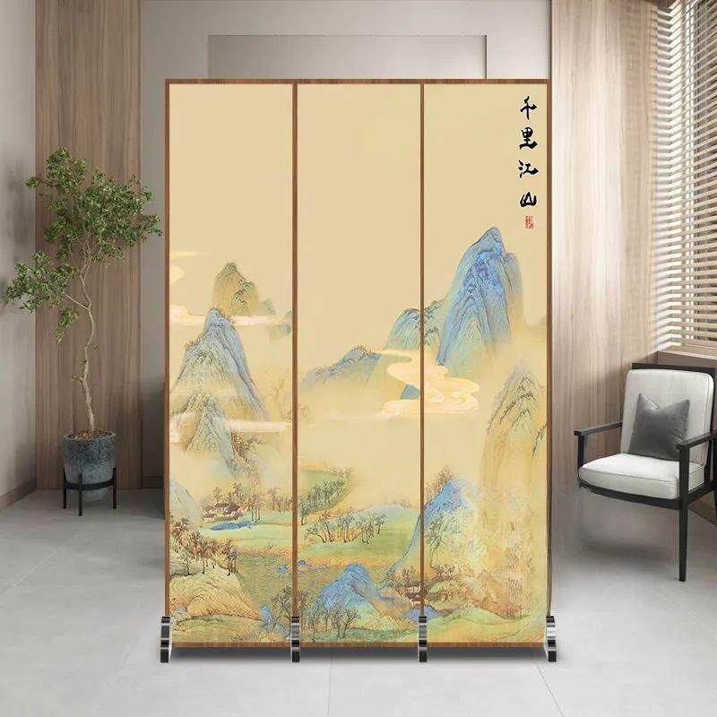 中式屏风隔断客厅遮挡进门酒店卧室折叠移动玄关入门厨房简易家用
