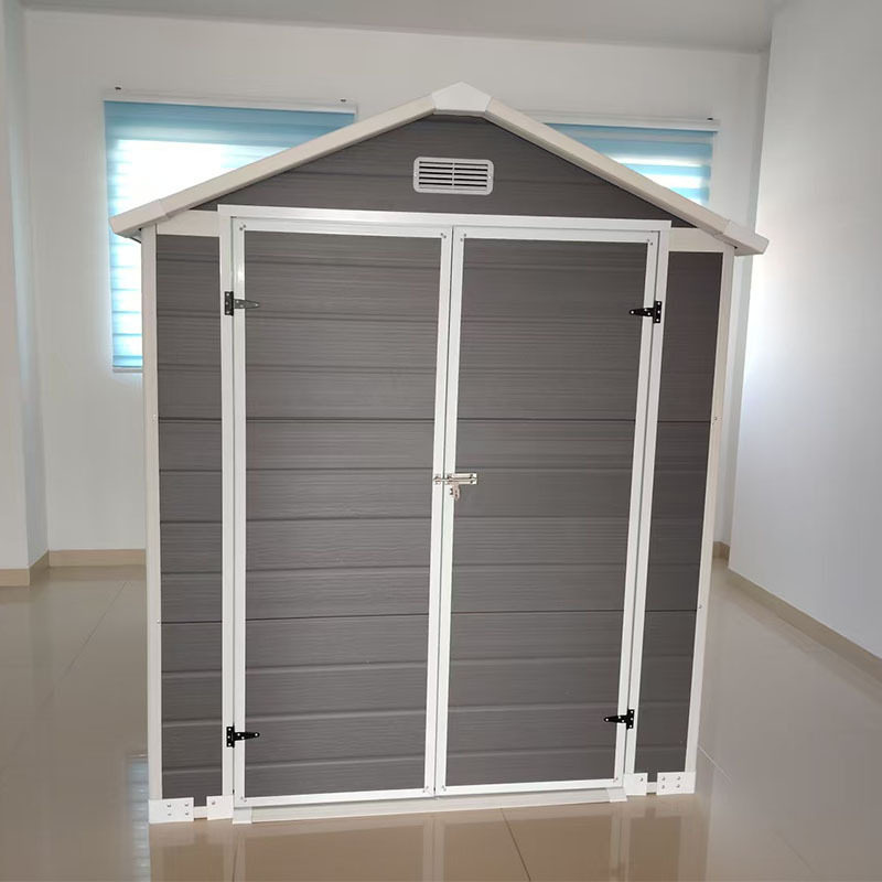 户外花园塑料工具房杂物移动仓库简易储物房屋跨境防水绿植