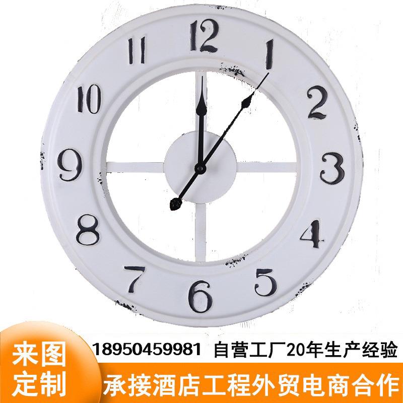 现代简约装饰挂钟罗马客厅铁艺创意时钟欧式大气时尚家用壁挂表