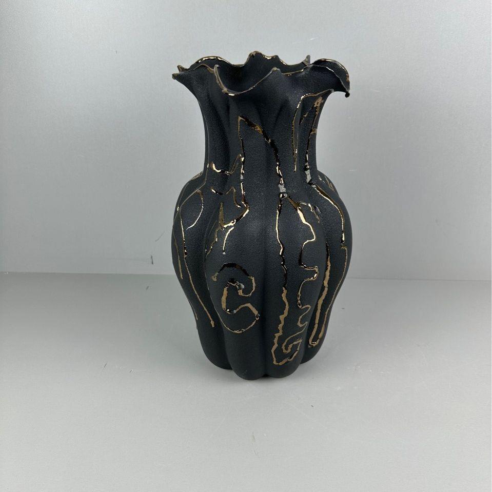 花瓶花简约中古风格器仿真花摆件餐厅客厅玄关书房样板间家居饰品