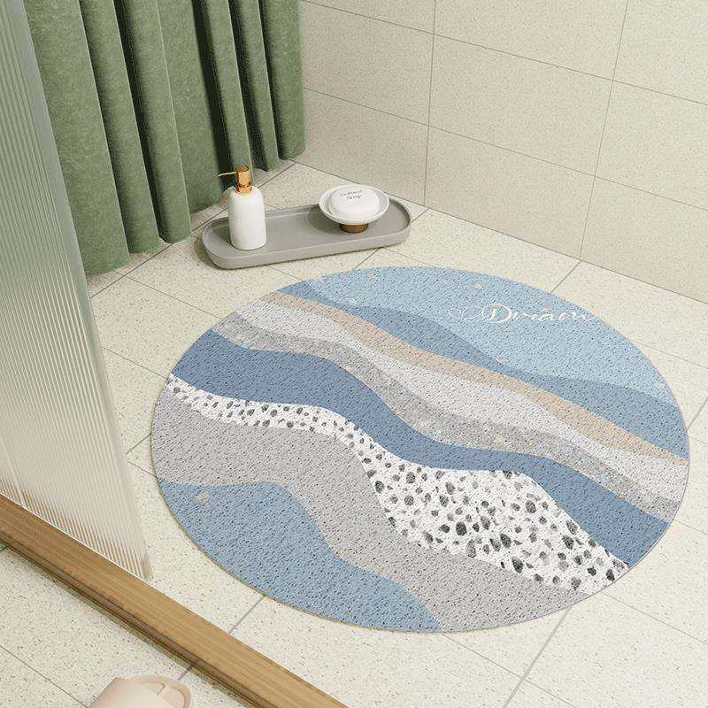 圆形浴室防滑垫卫生间洗手间镂空脚垫淋浴房老人洗澡防摔家用地垫