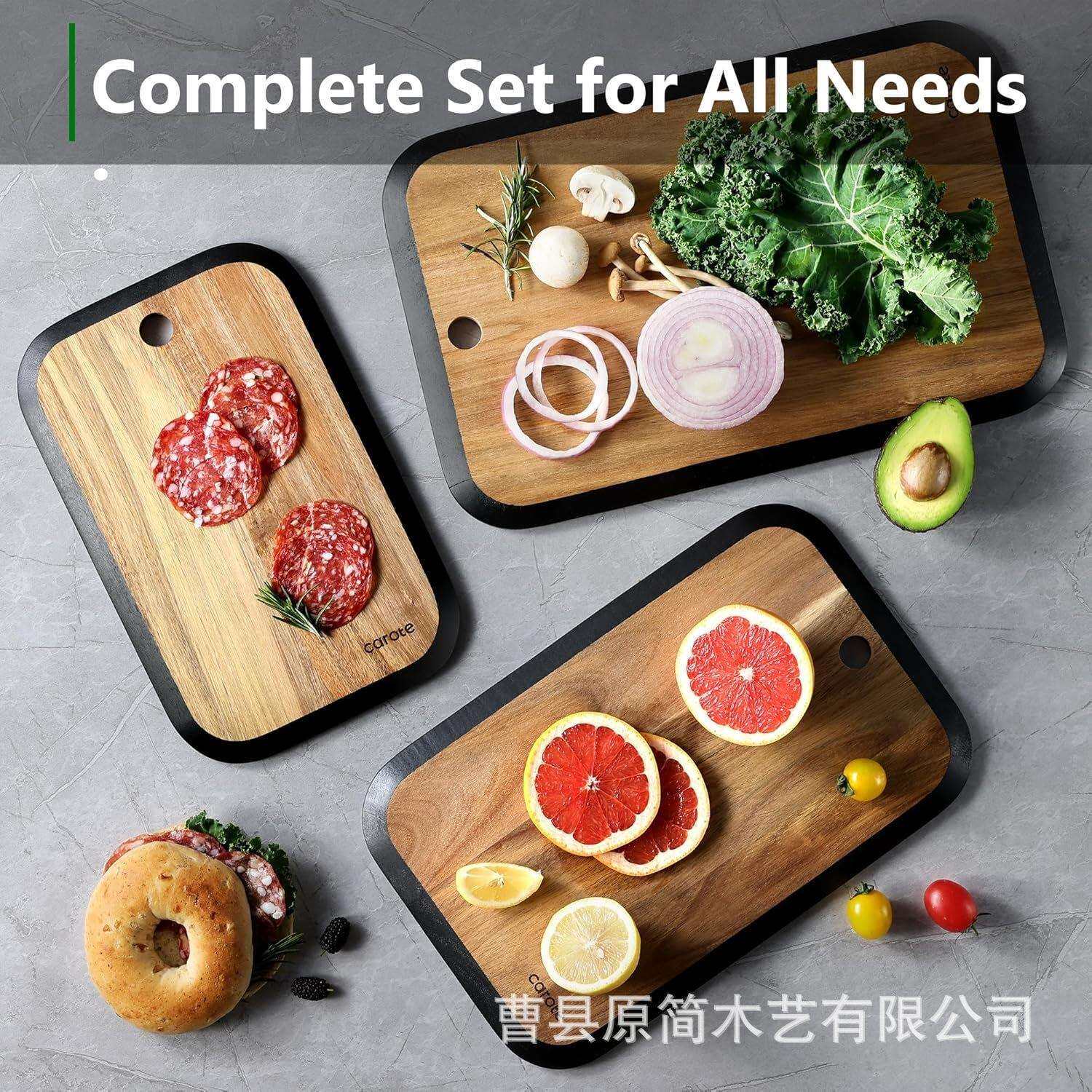 实木砧板菜板宿舍披萨宝宝辅食小案板相思木3件套家用面包牛排板