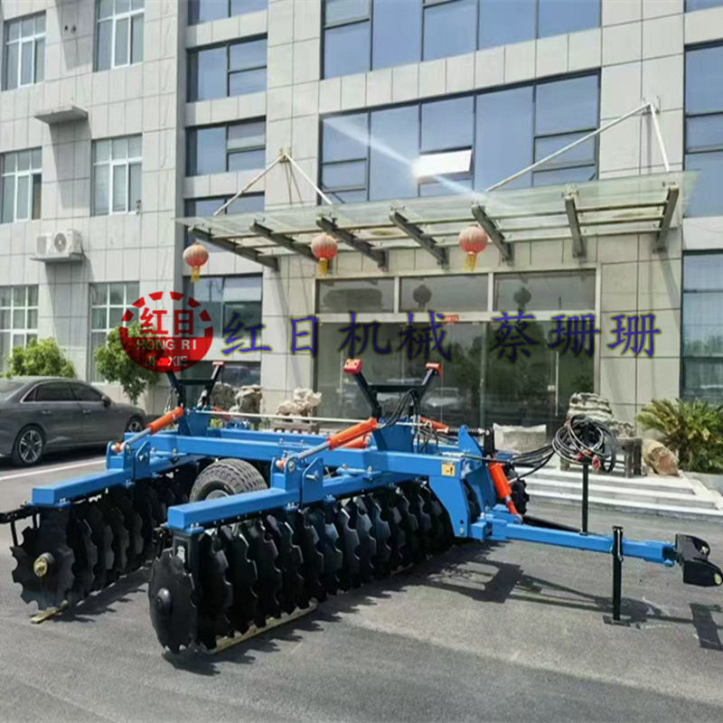 重型圆盘耙48片液压折叠缺口圆盘耙5.5米宽的折叠开荒重型圆盘耙