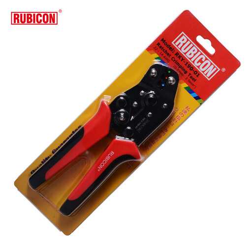 罗宾汉RUBICON棘轮式电讯压接钳端子压线钳电工工具RKY-190