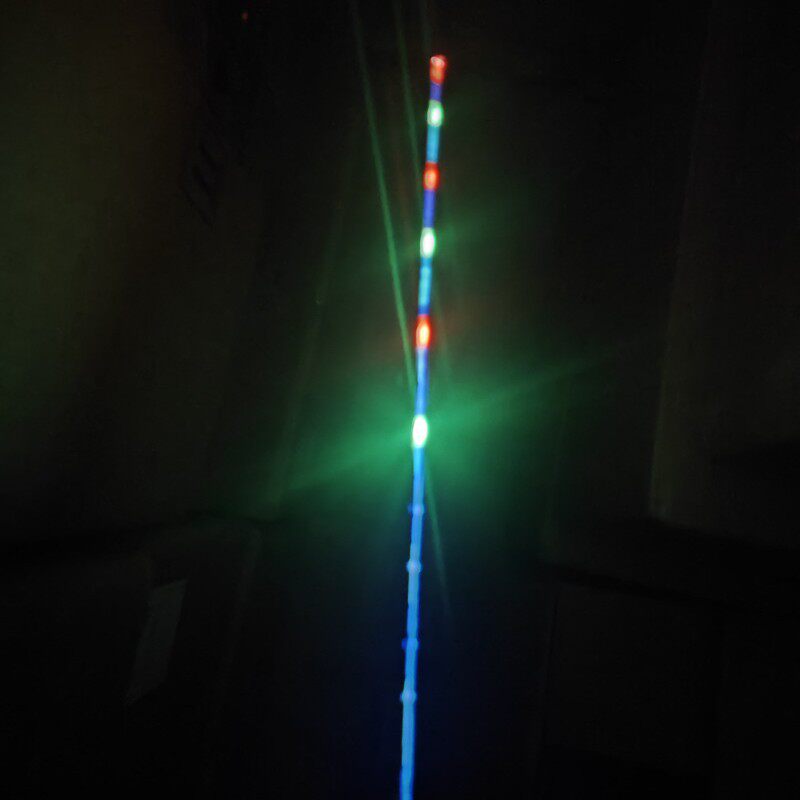 千竹LED灯发光竿稍上电池筏竿竿稍筏钓尾稍微铅竿夜光钛合金梢