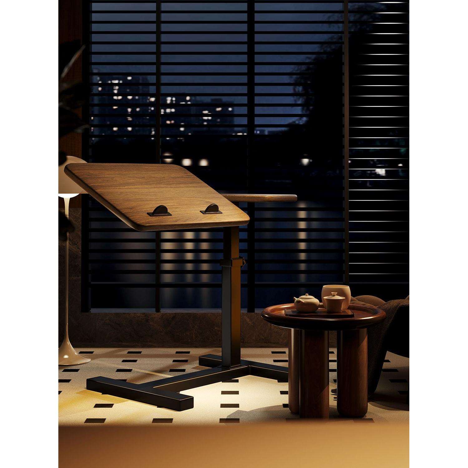 可移动升降电脑桌卧室家用折叠书桌写字桌子客厅沙发小边几床边桌