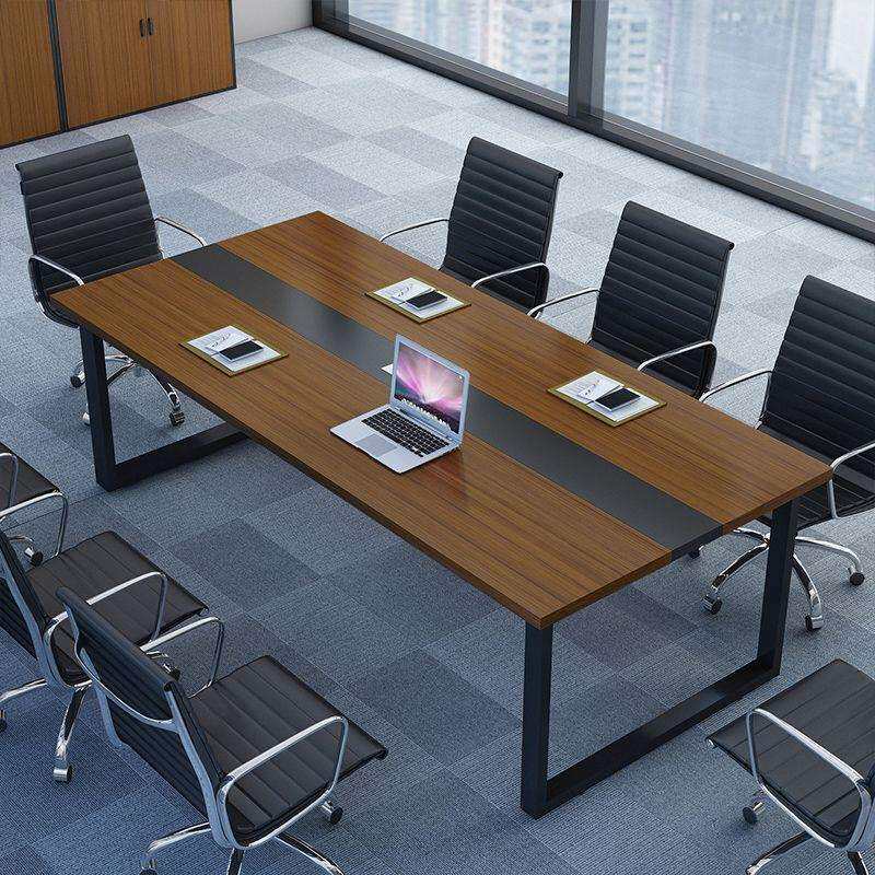 会议桌长桌办公桌椅组合简易长条实木工作台会议室现代简约培训桌