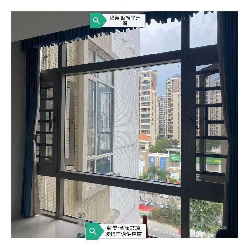 深圳盐田断桥铝窗户封阳台封窗隔音窗双层中空玻璃平开窗外开窗