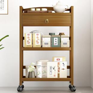 茶柜置物架客厅茶几收纳厨房桌板餐厅搁物架简易多层可移动茶水车