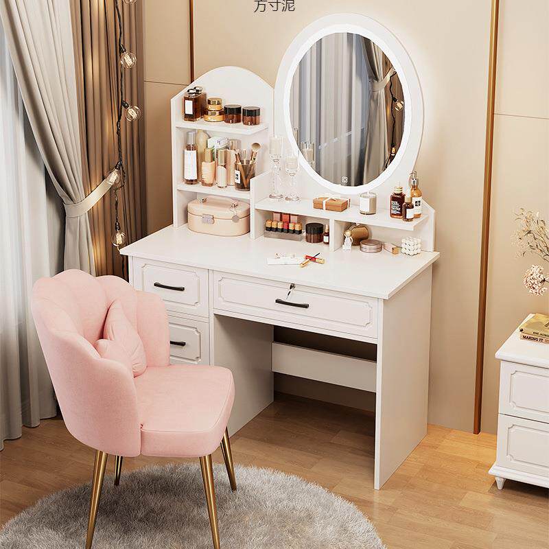 卧室梳妆台现代简约小型收纳柜一体化妆桌镜主卧2025年新款欧式厂