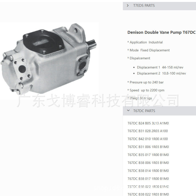 T6DC-045-025叶片油泵T6DC-050-003-2R00-B1 T6DC-024-003-3L03B1