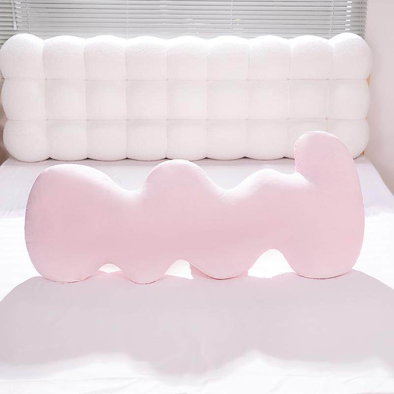 波浪抱枕女生侧睡夹腿抱枕冰丝长条靠枕可拆洗沙发床头大靠背,居家布艺,床头靠垫,淘宝优惠券,粉丝福利购,淘宝优惠卷