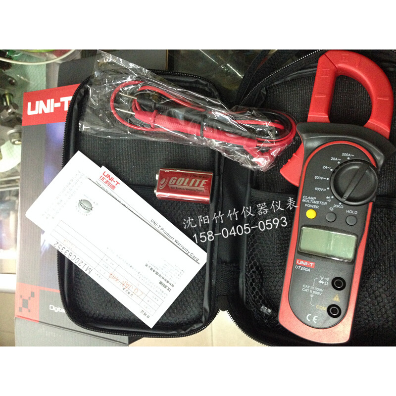 。UNI-T优利德钳型万用表 UT201/202/203/200A 数字电流表 数显正