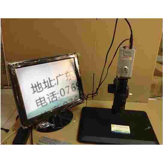 单筒视频显微镜 BNC接口SONY芯1200线高清 LED环型光源 8寸显示器
