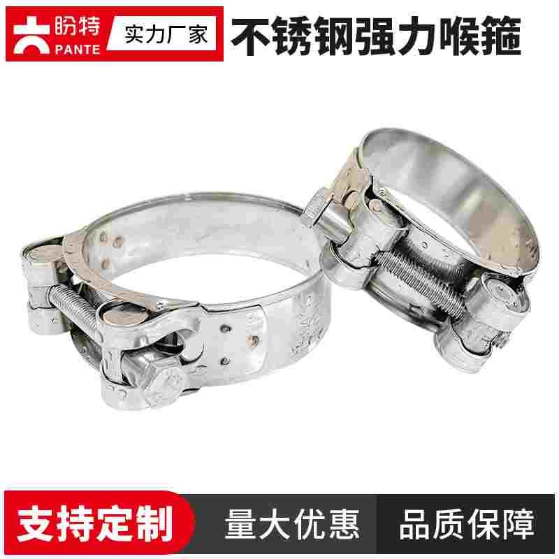 盼特304不锈钢强力喉箍欧式加强重型抱箍高压卡箍管卡水固定卡扣