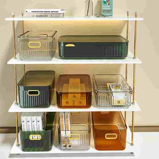 桌面收纳盒化妆品面膜护肤品储物筐茶几亚克力整理箱透明杂物盒子