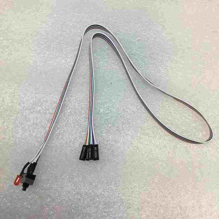 台式机主机机箱跳线电源开关电脑重启开机线按钮power带LED指示灯