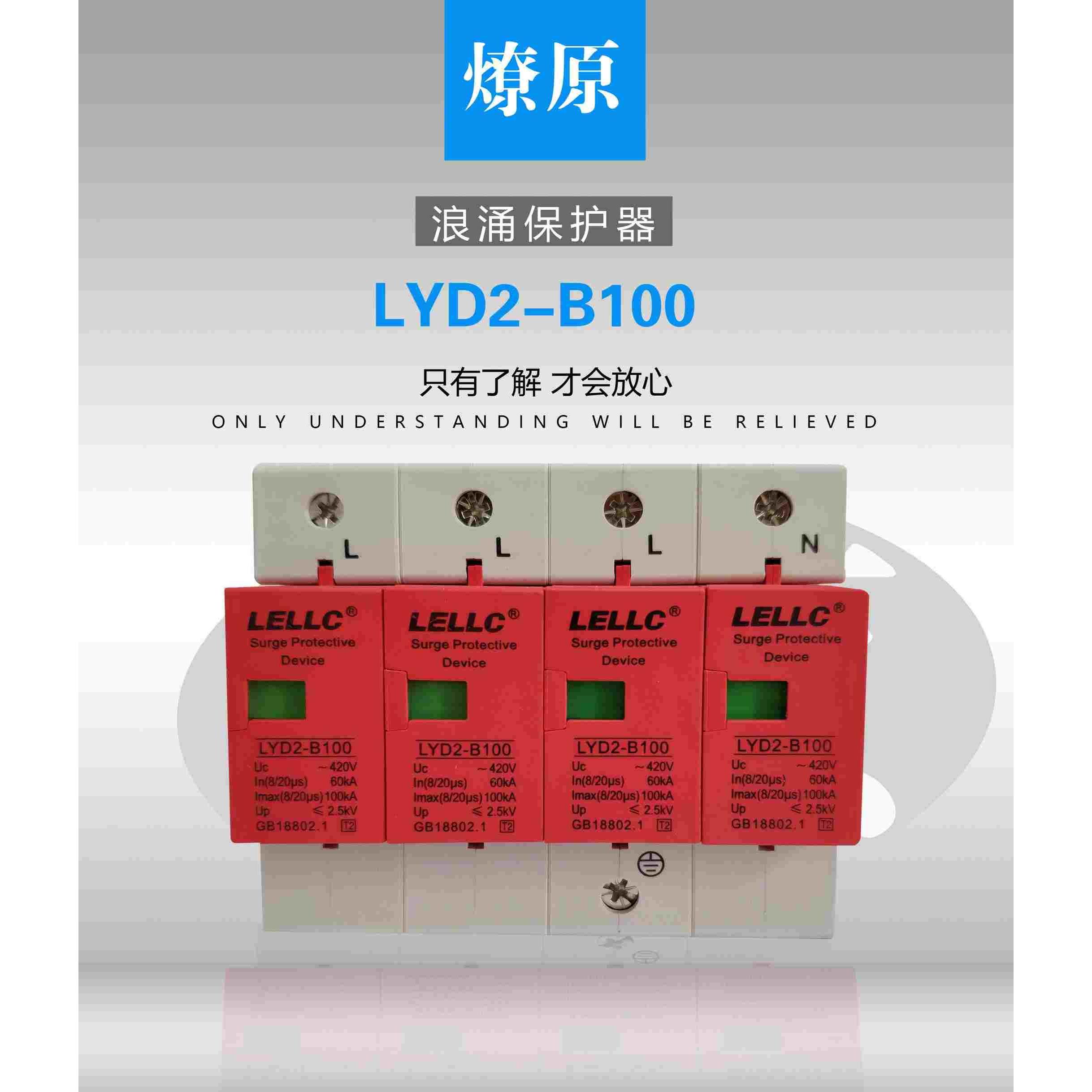 LYD2-B100 60-100KA/4P燎原浪涌保护器保护器SPD有检测报告备案