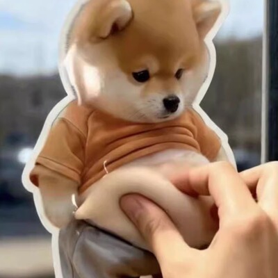 【下单立减30】小狗人大肚皮捏捏乐创意解压玩具汽车防撞贴纸