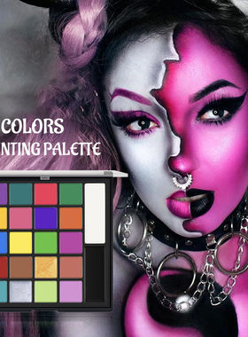 跨境VERONNI 22色人体面部脸部油彩舞台妆身体彩绘颜料绘画万圣节