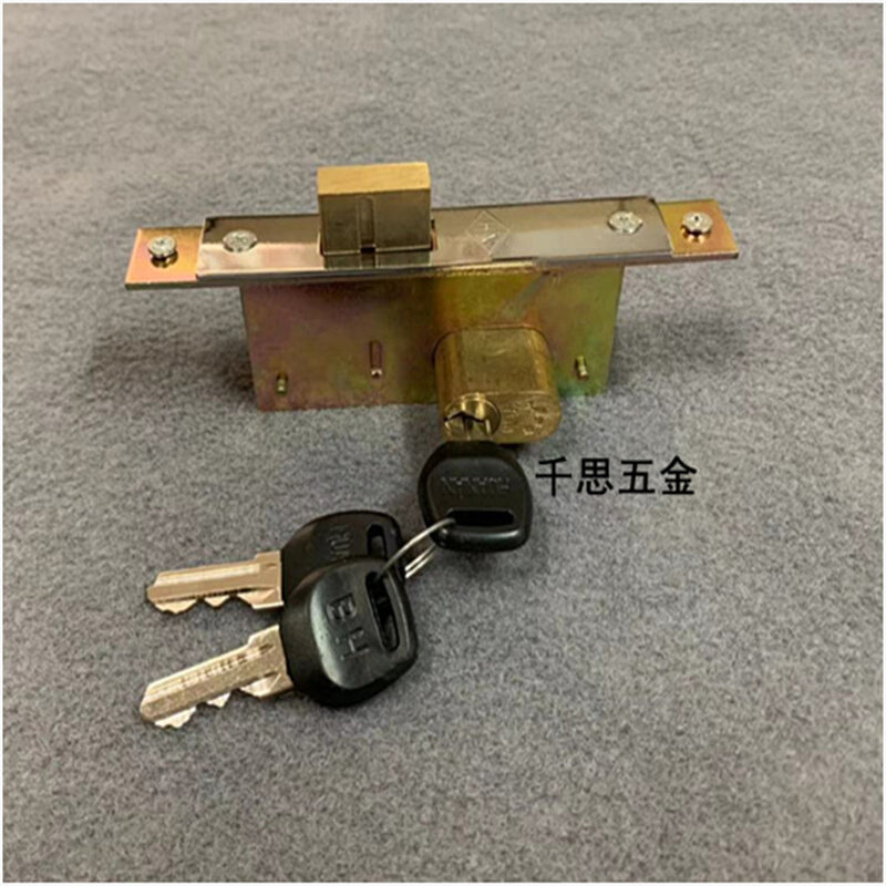 铝合金门隐形门锁 带钥匙双面锁 肯德基有框玻璃门地锁落地锁