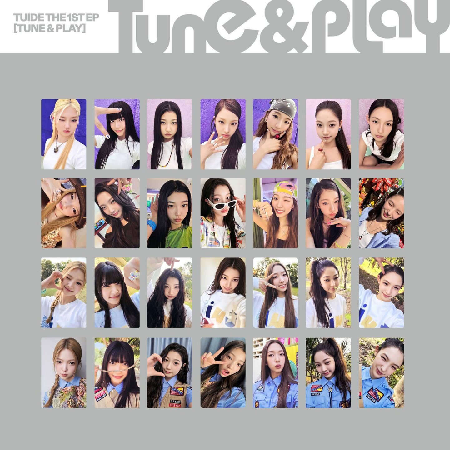 Tune&Play女团小卡自制HYBE新女团TUIDE出道专辑明信片收藏小卡
