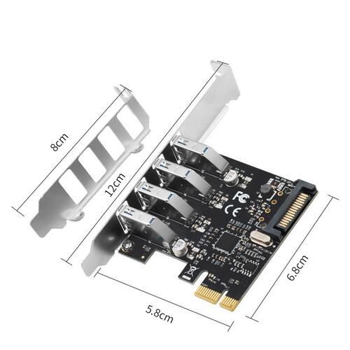 PCI-E转USB3.0四口扩展卡内置台式转接卡4口5Gbps高速VL805芯片