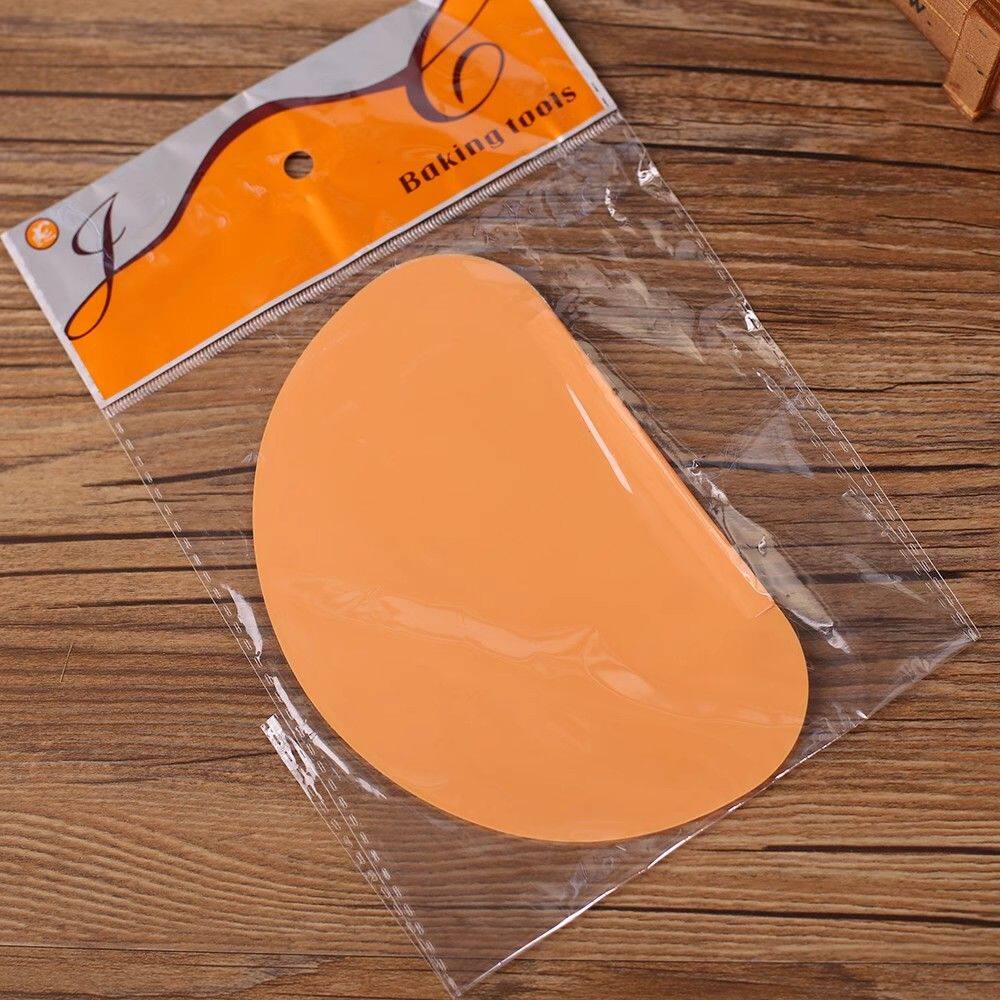 烘焙肠粉塑料刮板刮刀大中小号梯形半圆黄色软刮板奶油刮板