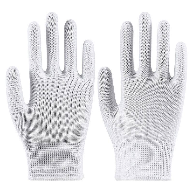 舞台表演儿童礼仪白色尼龙手套柔软透气无尘劳保防护手套