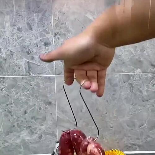s型挂钩加厚圆头不锈钢多功能s钩晒香肠挂腊肉钩子厨房衣柜挂钩