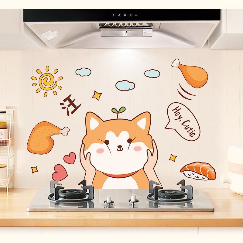 厨房防油贴纸防水耐高温透明油烟机墙纸灶台瓷砖墙壁装饰
