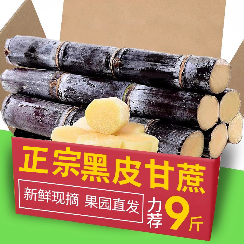 特产广西黑皮甘蔗力荐9斤