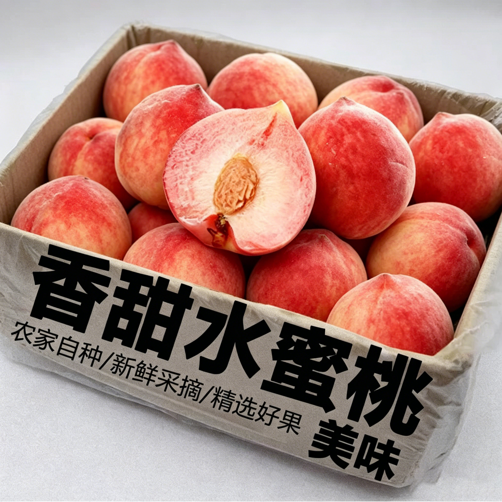 新鲜水蜜桃露天应季水果现摘