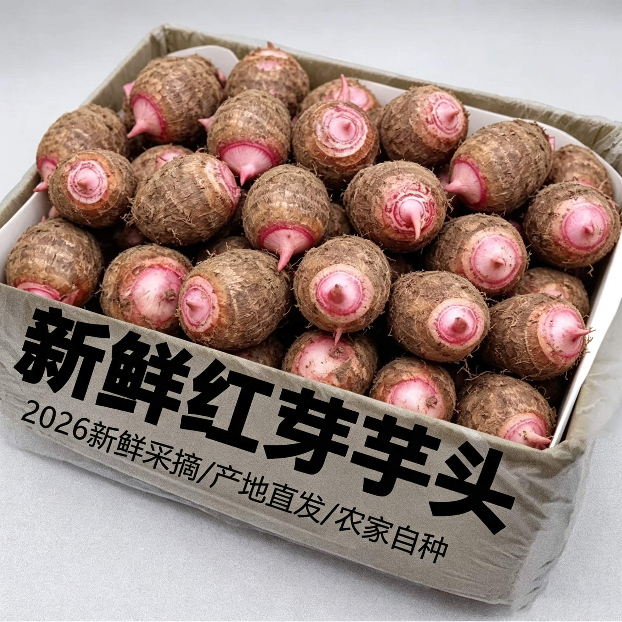当季广西新鲜现挖红芽芋头仔红嘴