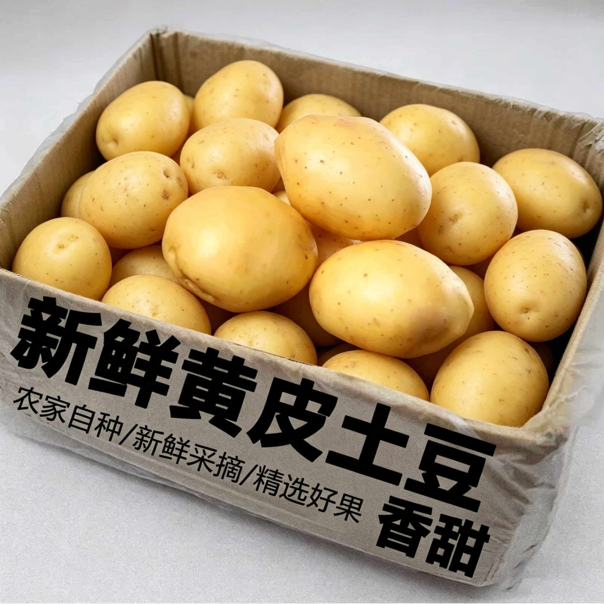 高山黄皮黄心土豆软糯香甜马铃薯