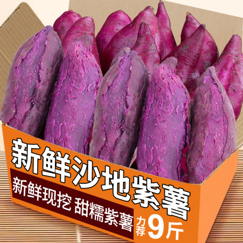 新鲜紫薯番薯力荐9斤包邮